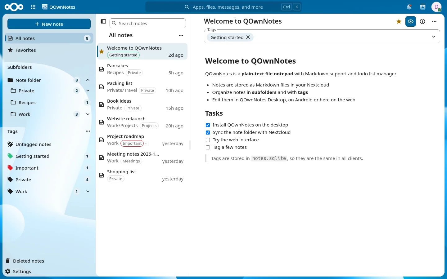 Markdown preview with checkable tasks
